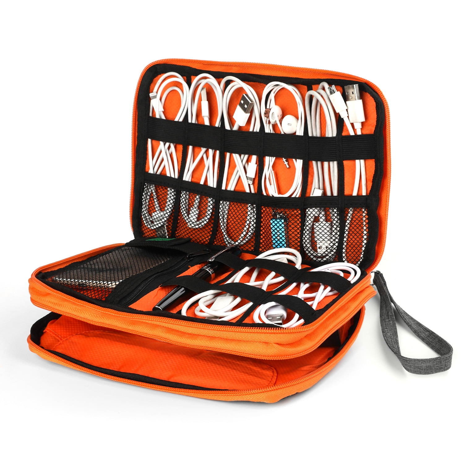 VIVEFOX Electronics Organizer, Compact Travel Organizer Bag, Portable