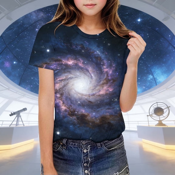 Amidoa Girls Short Sleeve Crewneck Graphic T-shirt Soft Cute Summer Casual Tops Multicolor,15 Years