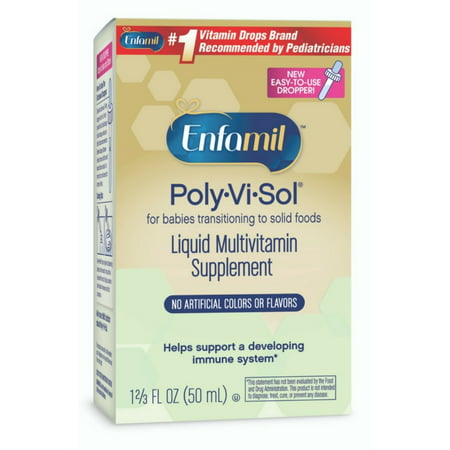 2 Pack - Enfamil Poly-Vi-Sol Liquid Multivitamin Supplement 50