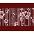 thumbnail image 1 of IBA Indianbeautifulart Tissu à Rayures Rouges et Fleurs Florales en Dentelle pour Couture, Bordure en Velours, Imprimé Dentelle 9 Yards 2 Pouces, 1 of 2
