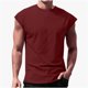 thumbnail image 1 of Hombres sin Mangas Camiseta Delgada Kam Hombro Color Sólido Suelto Ajuste, Transpirable Y Cómodo Top de Verano, 1 of 6