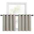 thumbnail image 2 of NICETOWN Small Window Curtains for Bathroom, Blackout Thermal Insulated Curtains Noise Reducing Energy Saving Grommet Curtain Tiers, 52"x30", Natural, 2 Panels, 2 of 7