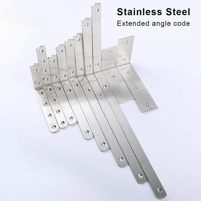 4pcs L Bracket Corner Braces Joint Angle Brackets Wall-mounted Bench Shelf Support Heavy Duty Furniture Hardware Rack 125*84*25*5mm