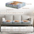 thumbnail image 3 of Xoenoiee Highland Cattle Print 3 Pcs Couch Cushion Covers Soft Plush Stretch Sofa Seat Cover Butterfly Lavender Flower Washable Jacquard Sofa Slipcovers with Elastic Bottom for Couch Chair, 3 of 7