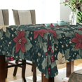 thumbnail image 5 of Yayeee Tablecloths 60" x 90" Rectangle Wrinkle Resistant Party Table Cover, Christmas Holly Leaves, 5 of 8