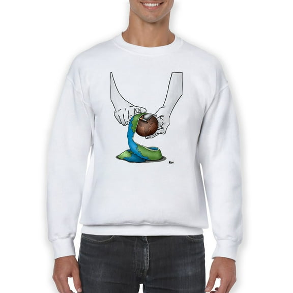 Peeling The Earth Sweatshirt Men's -Miguel Morales Designs