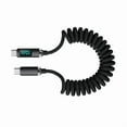 thumbnail image 4 of Retractable Type C To Type C Cable 120W Rapid Charging Spring Design Braide Cord 480mbps Tansfer For Laptop Phone Tablet, 4 of 11