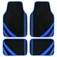 thumbnail image 1 of Alfombrillas CAR PASS de piel sintética azul, impermeables, 4 piezas, 1 of 9