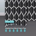 thumbnail image 5 of Black Stall Half 36 x 72 Inch Cloth Shower Curtain, Waterproof Design and Polyester, Quick-Drying, Heavy Duty Small Shower Curtains Set for Bathroom, Durable and Washable with 8 Metal Hooks, 5 of 5