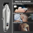 thumbnail image 6 of KEMEI 2293 Professional Hair/Beard Trimmer for Men Zero Gapped Hair Clippers for Barber with T Blade, Cordless Rechargeable, Silvery, 6 of 7
