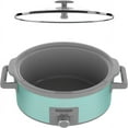 BLACK+DECKER 7 Quart Slow Cooker with Large Timer and Built in Lid
