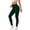 Green, variant on Yoga Pants Women Fleece Lined Drawstring High Waist Stretchy Solid Leggings Winter Running Workout Trousers(Large,Green)