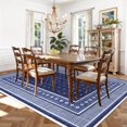 thumbnail image 2 of Nanan 5'x7' Modern Bordered Area Rug Geometric Carpet, Washable Stain-Resistant Non-Slip Rug for Living Room Bedroom Home Office, Blue, 2 of 10
