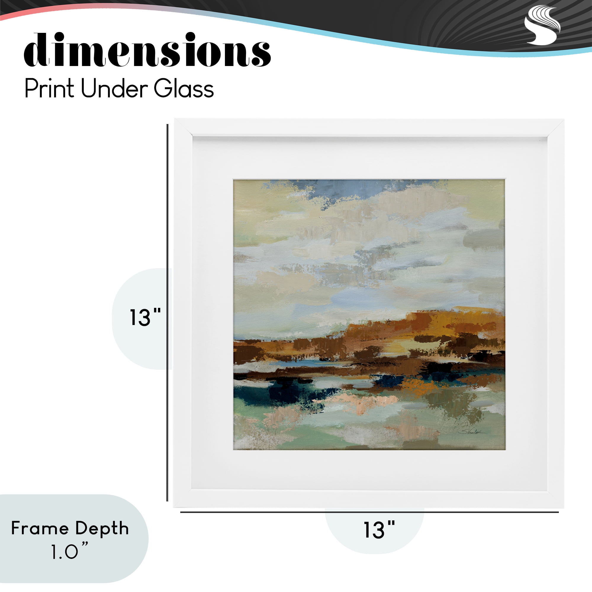 Stupell Industries American West Distortion White Framed Print Under Glass, design by Silvia Vassileva