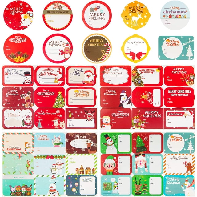 Etiquetas navideñas autoadhesivas, etiquetas navideñas con nombres, pegatinas para regalos, etiquetas de regalos navideños para amigos