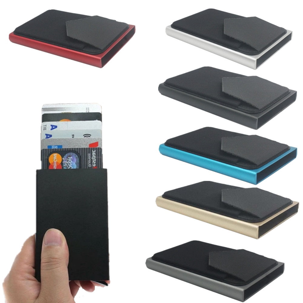 Slim Card Holder with Money Pocket, CabinaHome Smart Pop Up Wallet RFID  Blocking Metal Bank Card Case Holds 5 Cards & Notes for Christmas Father's  Day Gift - Walmart.com