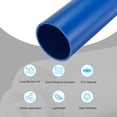 thumbnail image 3 of Uxcell Rigid Round Pipes High Impact for Water Pipe, Crafts, Decoration, Cable Sleeve Blue 101.6mm x 110mm, 3 of 6