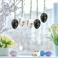 thumbnail image 6 of AZXY 6 Pcs Easter Egg Ornaments, 2.36in Black & White Floral Easter Ornaments for Tree, Small Miniature Easter Egg Hanging Decorations for Small Tree, Easter Party & Home Indoor Outdoor Decor, 6 of 7