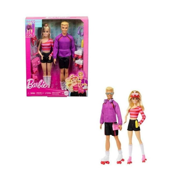 Muñecos Barbie Fashionista Barbie y Ken en patines 65 Aniversario