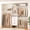 White, variant on Homieasy 20'' - 96'' W Closet System with Wooden Drawers and Hanging Rods(Cut to Fit), White