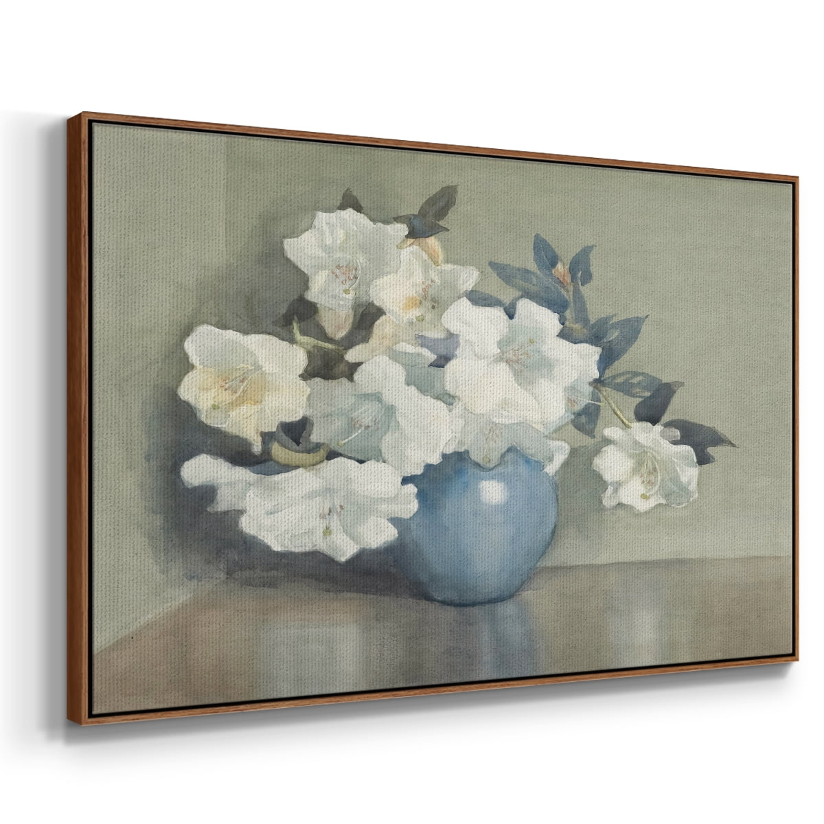 Vintage Botanical Print-LXI By Wexford Home Framed in Walnut Wood Gallery Wrapped Canvas 17 in. x 25 in.