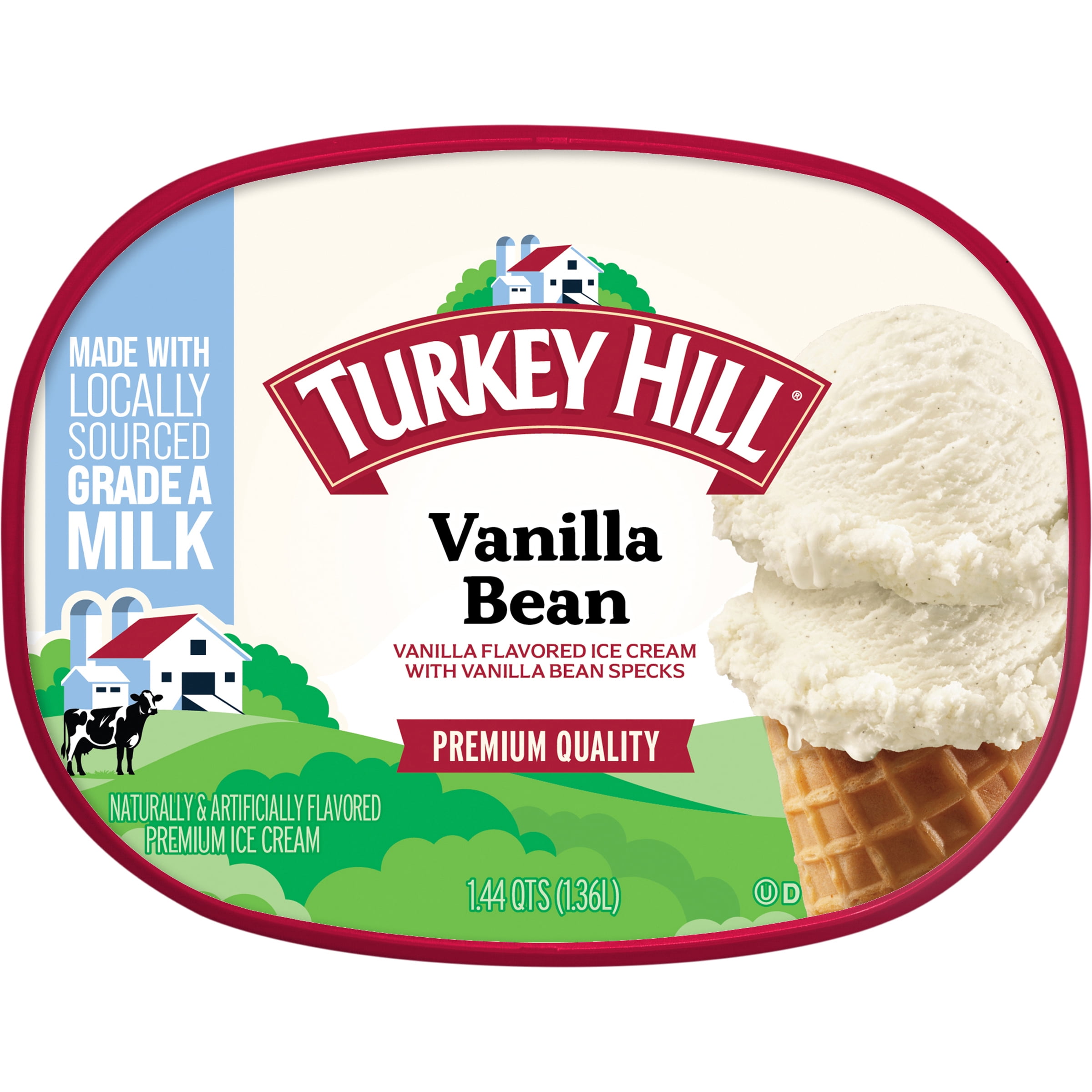 Turkey Hill Vanilla Bean Premium Ice Cream, 46 fl oz