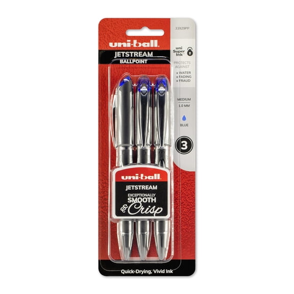 uni-ball Jetstream Retractable Pen Set, 1mm, 3/Pkg., Blue