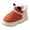 Orange, variant on WRTFVZA Boys Slippers Girls Slippers Fashionable Cute Ear Design Thickened Warm Comfort Indoor Outdoor Non- Soft Sole Toddler Kids Shoes,Red