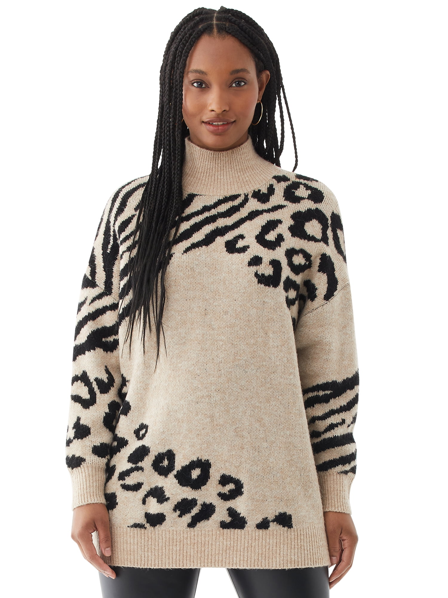 Scoop Women's Animal Print Oversized 
