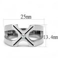 thumbnail image 3 of Anillo Color Plata Para Hombres de Acero Inoxidable en Equis, 3 of 5