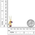 thumbnail image 6 of Gem Stone King 18K Yellow Gold Plated Silver Lab Grown Diamond and Purple Amethyst Pendant Necklace for Women | 1.28 Cttw | Gemstone April Birthstone | Heart Shape 5MM | With 18 inch Chain, 6 of 6