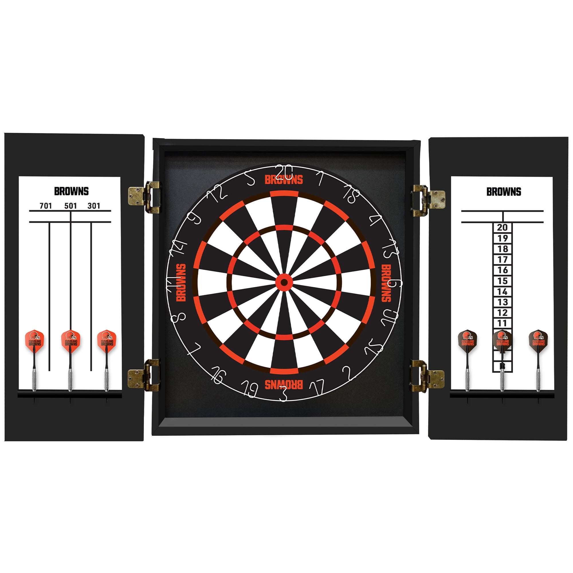 Imperial Cleveland Browns Fans Choice Dartboard Cabinet