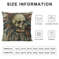 thumbnail image 5 of Fenyluxe Tribal Theme Throw Pillow Cover Ethnic Background with Feathers and Stripe in Native Style Decorative Square Pillow Case for Home Bedroom Living Room Cushion Cover  White, 5 of 5
