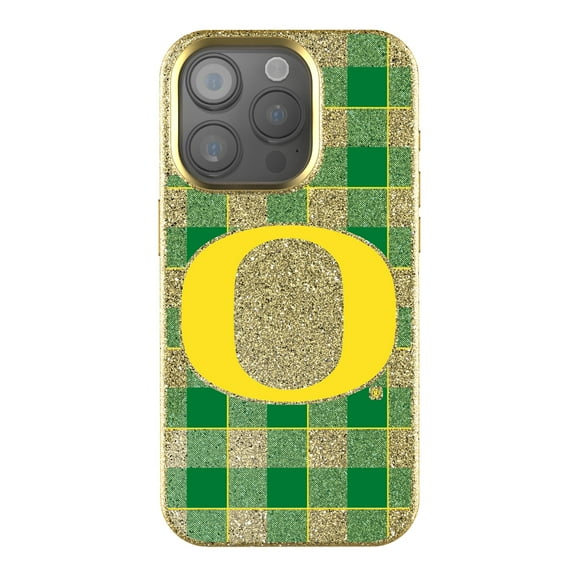 Keyscaper Oregon Ducks Plaid Bling iPhone Case