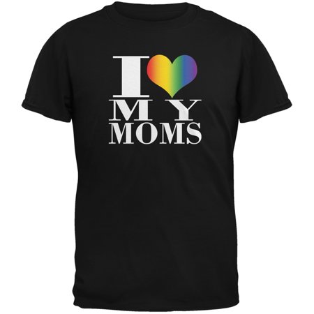 Mother's Day I Love My Lesbian Moms Pride Heart Black Youth (Best Friends Mom Lesbian)