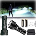 thumbnail image 1 of 30000-100000 Lumen Lámpara de linterna impermeable LED de alta potencia Ultra brillante, 3 modos Más potente 50w Xlm-p70 Linterna recargable USB recargable (25w Kuyhfg Bienvenido a Kuyhfg, 1 of 5