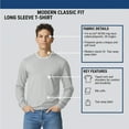 thumbnail image 6 of Gildan Unisex Softstyle Long Sleeve T-Shirt 60/40 Ring-Spun Cotton/Polyester Crewneck Classic Fit Casual Tee (Navy-Mist, 3XL), 6 of 7