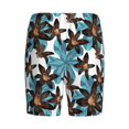 thumbnail image 7 of Daiia Lilies Flowers Mens Woven Stretch Pajama Short,Short Pajama Pants-Medium, 7 of 7