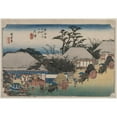 thumbnail image 3 of Andō Hiroshige 24x18 Black Modern Framed Museum Art Print Titled - The Fifty-Three Stations of the Tokaido: Otsu (1833-1834), 3 of 5