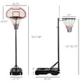 thumbnail image 5 of Outdoor Basketball Hoops Soozier Portable Basketball Hoop Stand, 5.1-6.9ft Height-Adjustable Basketball System with 29'' Backboard and Wheels for Indoor and Outdoor Use, White,Indoor Basketball Hoops, 5 of 8