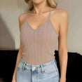 thumbnail image 6 of LNWUY Women's V-Neck Slimming Ribbed Sleeveless Sports Vest, Summer Casual Breathable Comfort Fashionable Strappy Vest Yellow XL, 6 of 9