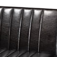 thumbnail image 5 of Baxton Studio Daymond Mid-Century Modern Dark Brown Faux Leather Upholstered and Walnut Brown Finished Wood 2-Piece Dining Nook Banquette Set, 5 of 8