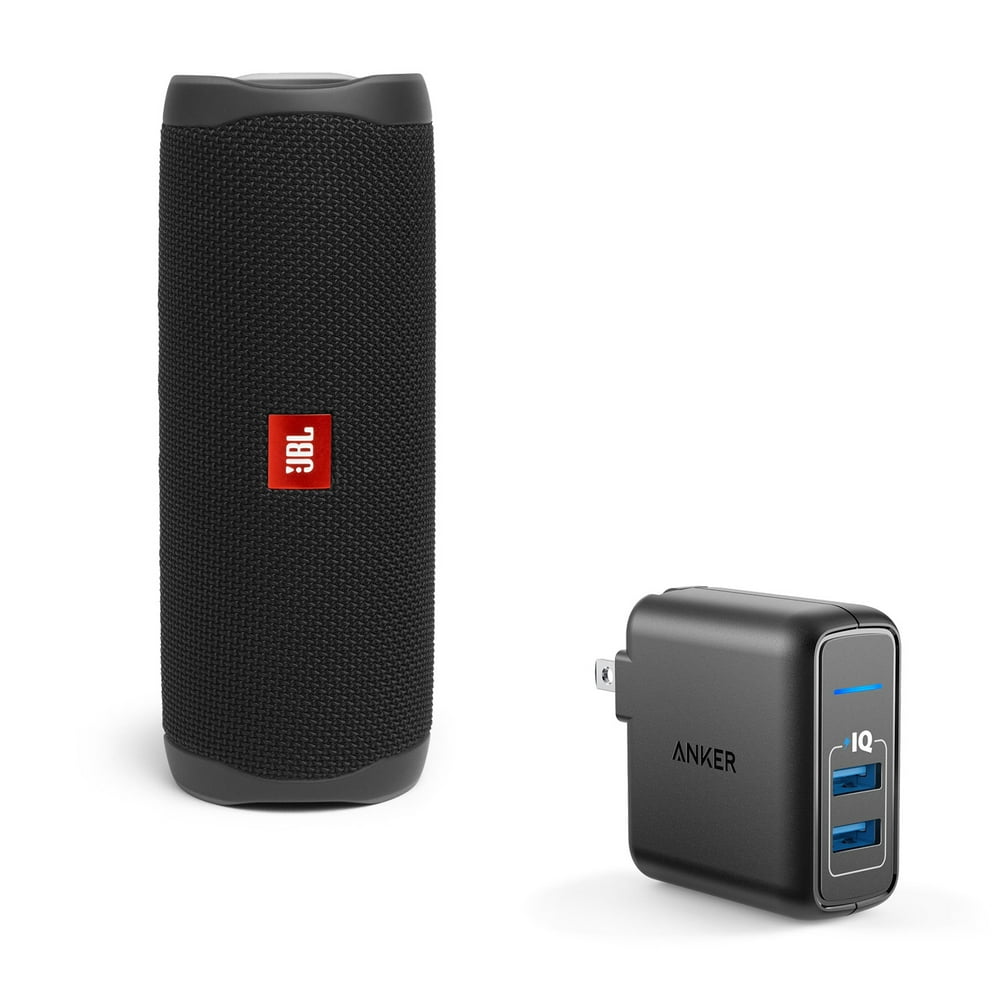 Jbl Portable Bluetooth Speaker With Waterproof Black Jblflip5blkam