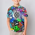 thumbnail image 2 of Geometry Dash Children's T-Shirt Short Sleeve T-Shirt Breathable Summer Tee Shirt for Boys Girls 160CM, 2 of 8