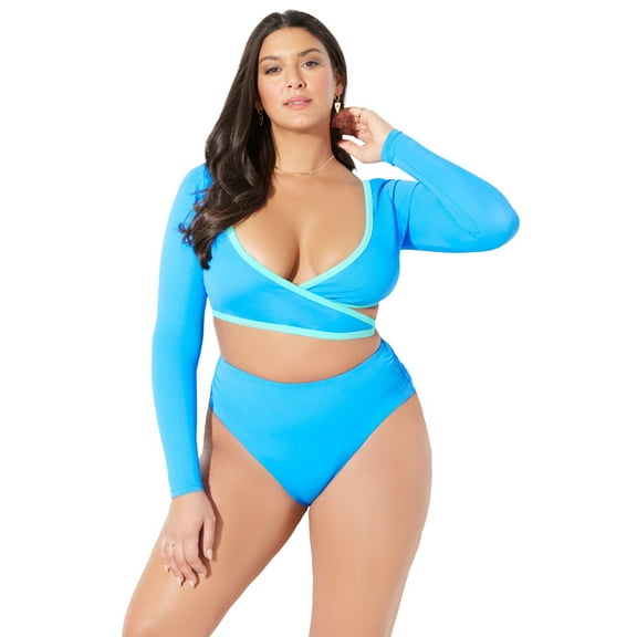 Swimsuits for All Women's Wrap Front Bikini Top