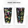 thumbnail image 3 of Fotbe Bright Mushrooms Pattern 20 oz Tumbler Stainless Steel Vacuum Insulated Coffee Ice Cup Double Wall Travel Flask Leak-proof Coffee Cup-Straw Three-piece Set, 3 of 8