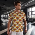 thumbnail image 3 of Wukai Cartoon Sunflowers Print Men's Short-Sleeved Mesh T-Shirt,Quick-Dry Short Sleeve Workout T-Shirt-Medium, 3 of 8