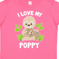 thumbnail image 4 of Inktastic Cute Sloth I Love My Poppy with Green Leaves Boys or Girls Toddler T-Shirt, 4 of 5