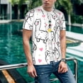 thumbnail image 6 of Rateoe Alpacas and Hearts Pattern Men’s Baseball Short Sleeve Polo Shirt, Midweight Men's Shirt Golf Shirt Polo Shirts Quick Dry Short-Large, 6 of 7
