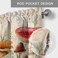 thumbnail image 6 of Mushrooms Farmhouse Short Window Curtain Valances, Spring Floral Farmhouse Botanical Rod Pocket Kitchen Valances for Living Room Bedroom Bathroom Cafe 42" x 18", 6 of 8
